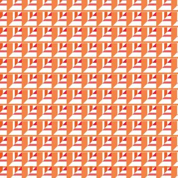 Orange and red geometric pattern vector design Stock Illustration
