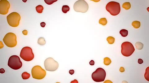 Orange and red hearts pattern Stock Illustration