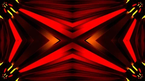 Orange and Red Neon Lines Movement Kaleidoscope Background VJ Loop in 4K Stock-Footage 327969764