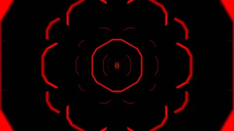 Orange and Red Neon Psychedelic Abstract Transforming Object Background VJ L Video stock 328356696