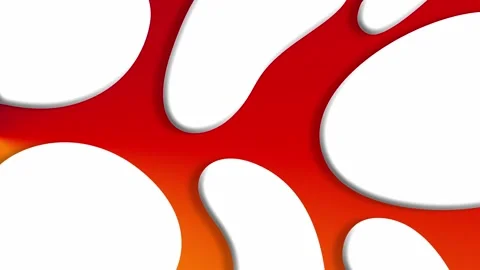 Orange and red organic fluid shapes merging on a white Stock Footage 328622914