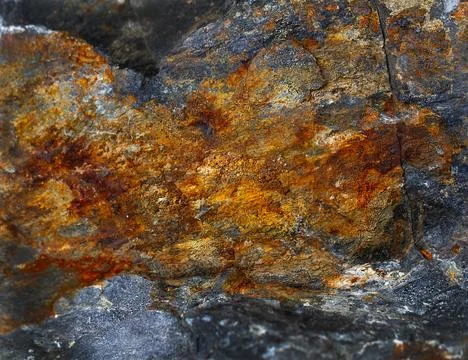 Orange and red rustic rock background. Detailed. Close up Stock Photos