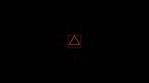 Orange and Red Strobe Flashing Geometric Background VJ Loop in 4K Video stock 307399431