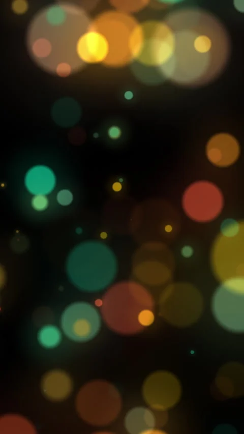 Orange and Teal Bokeh Particles Black Background Overlay Stock Footage 332182093