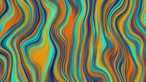 Orange and turquoise liquid marble waves, vibrant abstract pattern with smo.. Stock Footage 317538213