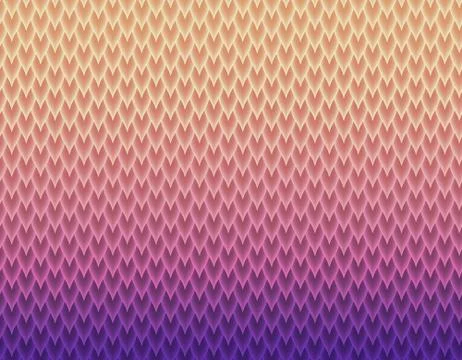 Orange and violet gradient snake skin pattern, long sharp scale Stock Illustration