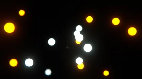 Orange and White Beautiful Flying Bokeh Lights Background VJ Loop in 4K 库存影片 344100484