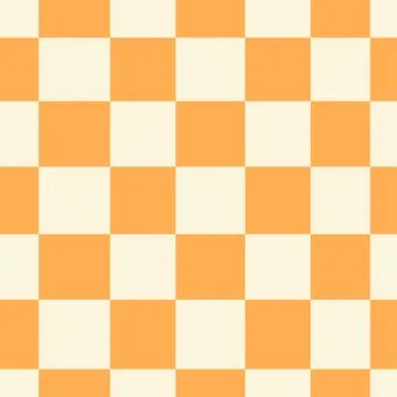 Orange and white checkered pattern. Stock Illustration
