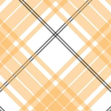 Orange and white checkered pattern fabric texture Stock Illustration