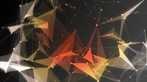 Orange and white color plexus technology background Stock Footage 208849014