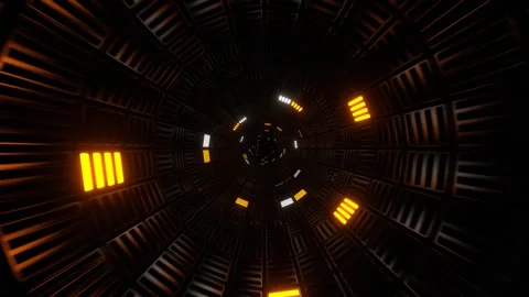 Orange and White Cube Strobes Tunnel Background VJ Loop in 4K Stock Footage 307688549