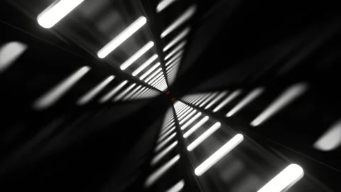 Orange and White Fast Rotating Abstract Neon Tunnel Background VJ Loop in 4K Video stock 328357089