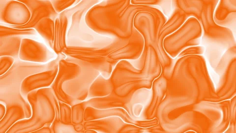 Orange and white flowing abstract patterns form a liquid texture. Stock Footage 305888328