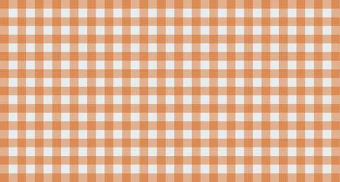 Orange and White Gingham Check Pattern Stock Illustration