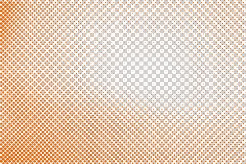 Orange and White Halftone Dot Pattern Gradient Background Ilustração Stock