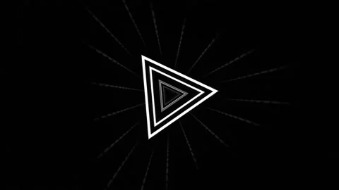 Orange and White Light In Triangular Futuristic Tunnel Background VJ Loop in Stock Footage 308534087