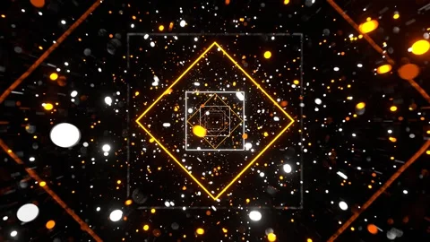 Orange and White Neon Particles Area Background VJ Loop in 4K Stock-Footage 310037059
