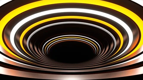 Orange and White Neon Reverse Ellipse Tunnel Background VJ Loop in 4K Stock Footage 268865791