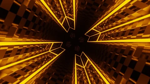 Orange and White Neon Strobe Vortex Tunnel Background VJ Loop in 4K Stock Footage 344577627