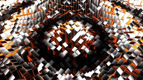 Orange and White Random Shape Rectangular Waves Background VJ Loop in 4K 스톡 동영상 287605360