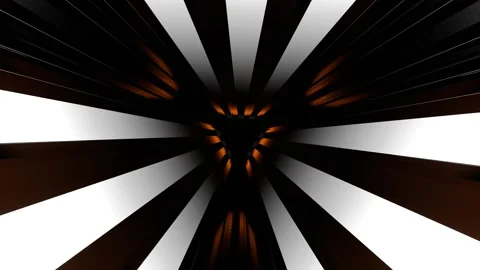 Orange and White Rotating Light in Triangular Background VJ Loop in 4K Stock Footage 263112650