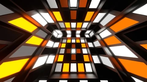 Orange and White Slow Strobe Lights System Background VJ Loop in 4K Stock Footage 311718262