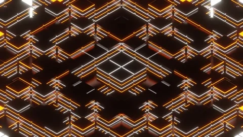 Orange and White Square Colored Strobe Background VJ Loop in 4K Stock Footage 317454056