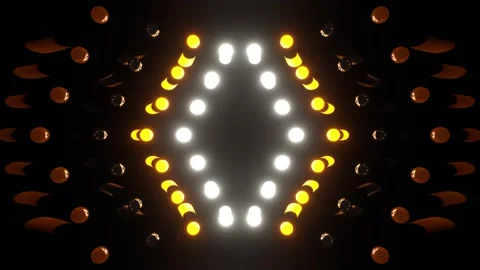 Orange and White Stage Strobe Lights Background VJ Loop in 4K Stock Footage 297208140