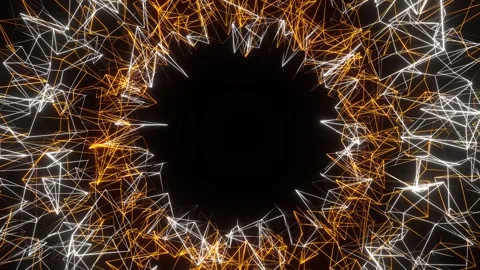 Orange and White Structures Moving Background VJ Loop in 4K Stock Footage 308069640