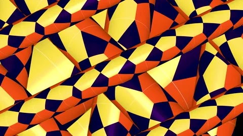 Orange and Yellow 3D Geometric Cylinder Patterns Abstract Seamless Loop Bac.. Stock-Footage 339449824