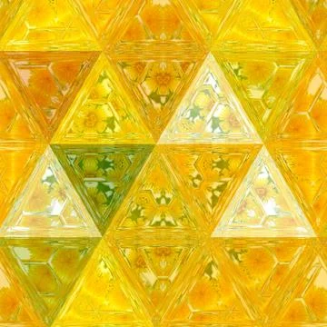 Orange and yellow background effect patchwork with green and white, transpare Illustration