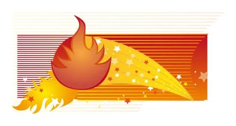 Orange and yellow fire over background. vector illustration イラスト素材