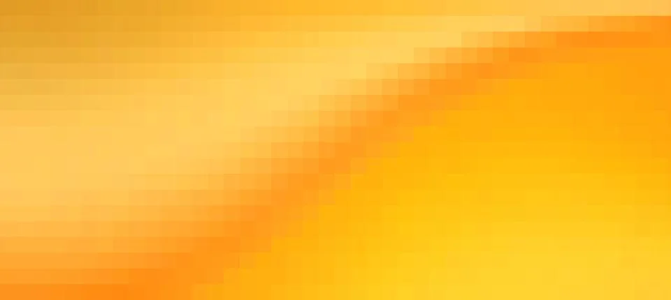 Orange and yellow gradient pixelated abstract background Stock Illustration