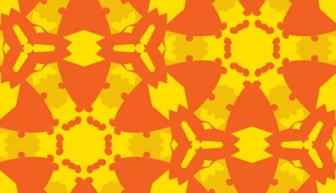 Orange and Yellow Hexagons Background Stock Illustration