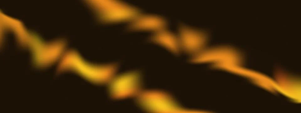Orange and yellow light irregular lines on black background. Smooth rough shadow Stock Illustration