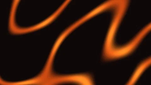 Orange and yellow lines flow dynamically across a black background Stock Footage 329009320