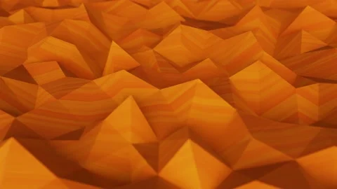 Orange and yellow lines gradient moving polygonal geometry surface Stock Footage 221168742