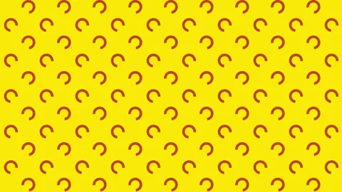 Orange and yellow pattern background, tile texture, shapes in motion graphic. 4K Stock Footage 296287142