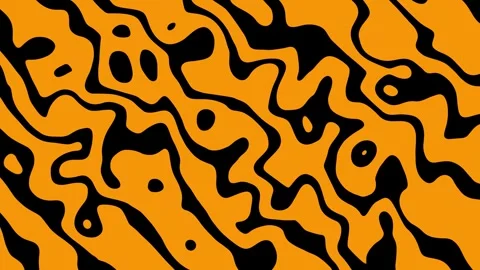 Orange and Yellow Psychedelic Abstract Flow Background Stock Footage 314428052