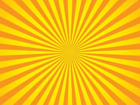 Orange and yellow rays background with spotlight in the center of the wallpap Stockillustratie