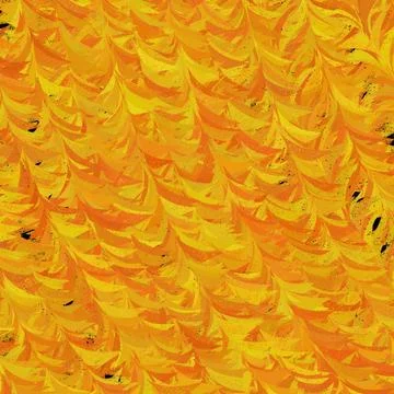 Orange and Yellow Repeated Leaf Brush Marks Stock Photos