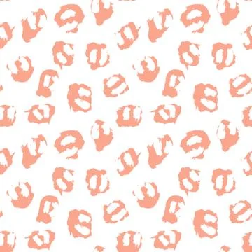 Orange Animal Leopard Seamless Pattern Background Stock Illustration