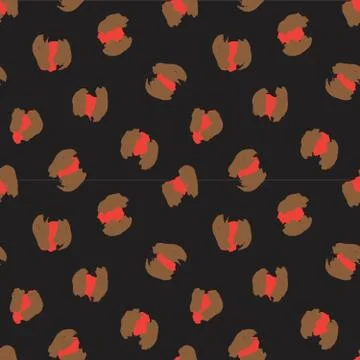 Orange Animal Leopard Seamless Pattern Background 스톡 일러스트