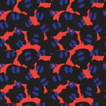 Orange Animal Leopard Seamless Pattern Background Stock Illustration