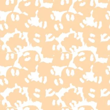 Orange Animal Leopard Seamless Pattern Background Stock Illustration