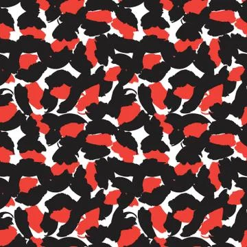 Orange Animal Leopard Seamless Pattern Background Stock Illustration