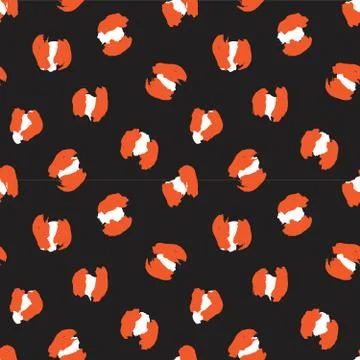 Orange Animal Leopard Seamless Pattern Background Stock Illustration
