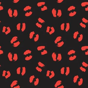 Orange Animal Leopard Seamless Pattern Background Stock Illustration