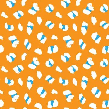 Orange Animal Leopard Seamless Pattern Background Stock Illustration