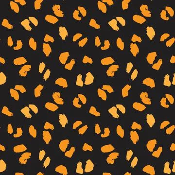 Orange Animal Leopard Seamless Pattern Background 스톡 일러스트